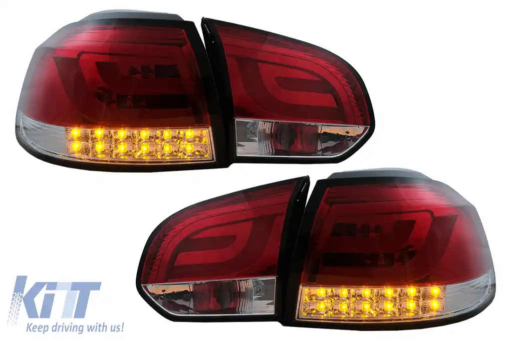 Stopuri LED compatibil cu VW Golf 6 VI Hatchback (2008-2013) Rosu Clar-image-6105890