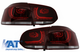 Stopuri LED compatibil cu VW Golf 6 VI (2008-2013) R20 GTI Cherry Red Design DEPO-image-6032075