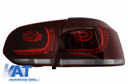 Stopuri LED compatibil cu VW Golf 6 VI (2008-2013) R20 GTI Cherry Red Design DEPO-image-6032077