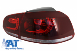 Stopuri LED compatibil cu VW Golf 6 VI (2008-2013) R20 GTI Cherry Red Design DEPO-image-6032078