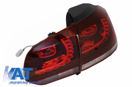 Stopuri LED compatibil cu VW Golf 6 VI (2008-2013) R20 GTI Cherry Red Design DEPO-image-6032079