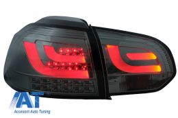 Stopuri LED compatibil cu VW Golf 6 VI (2008-2013) Tube Light Bar Gri Fumuriu-image-6058846