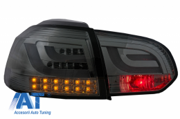 Stopuri LED compatibil cu VW Golf 6 VI (2008-2013) Tube Light Bar Gri Fumuriu-image-6058849