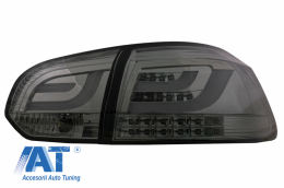 Stopuri LED compatibil cu VW Golf 6 VI (2008-2013) Tube Light Bar Gri Fumuriu-image-6058853