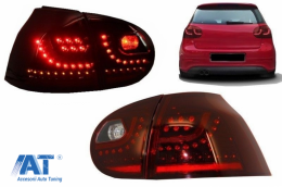 Stopuri LED compatibil cu VW Golf V 5 (2004-2009) Rosu Inchis-image-6043145