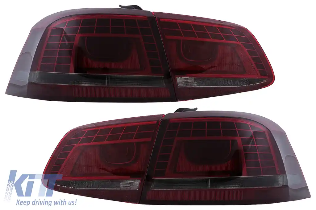 Stopuri LED compatibil cu VW Passat 3C B7 Sedan (10.2010-10.2014) Rosu Fumuriu-image-6097185