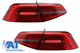 Stopuri LED compatibil cu VW Passat B8 3G (2015-2019) Sedan Matrix R line cu semnal dinamic-image-6042539