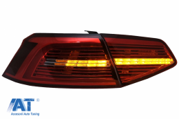Stopuri LED compatibil cu VW Passat B8 3G (2015-2019) Sedan Matrix R line cu semnal dinamic-image-6084165