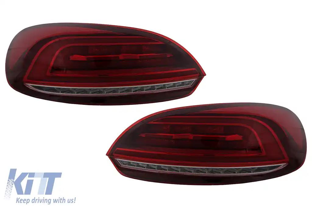 Stopuri LED compatibil cu VW Scirocco Hatchback 137 Mk3 (2008-2014) Rosu Semnal Dinamic-image-6110139