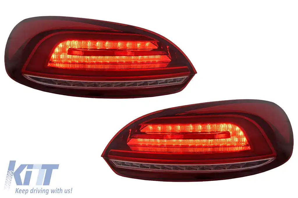 Stopuri LED compatibil cu VW Scirocco Hatchback 137 Mk3 (2008-2014) Rosu Semnal Dinamic-image-6110145