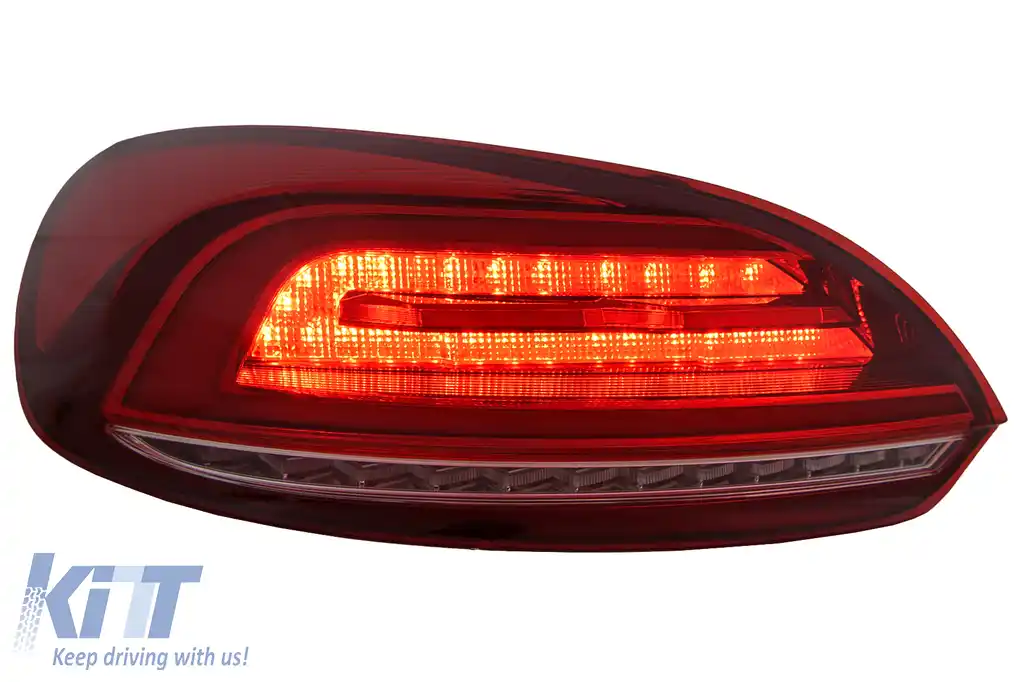 Stopuri LED compatibil cu VW Scirocco Hatchback 137 Mk3 (2008-2014) Rosu Semnal Dinamic-image-6110146