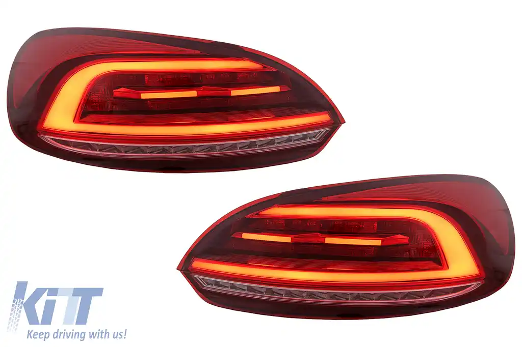 Stopuri LED compatibil cu VW Scirocco Hatchback 137 Mk3 (2008-2014) Rosu Semnal Dinamic