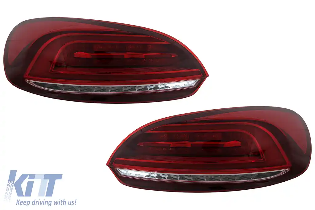 Stopuri LED compatibil cu VW Scirocco Hatchback 137 Mk3 (2008-2014) Rosu Semnal Dinamic-image-6110153