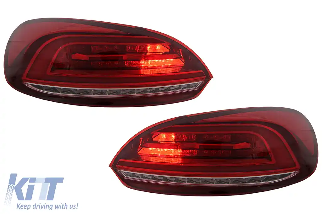 Stopuri LED compatibil cu VW Scirocco Hatchback 137 Mk3 (2008-2014) Rosu Semnal Dinamic-image-6110156