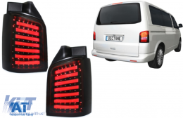 Stopuri LED compatibil cu VW T5 (04.2003-2009) Negru Fumuriu-image-6088500