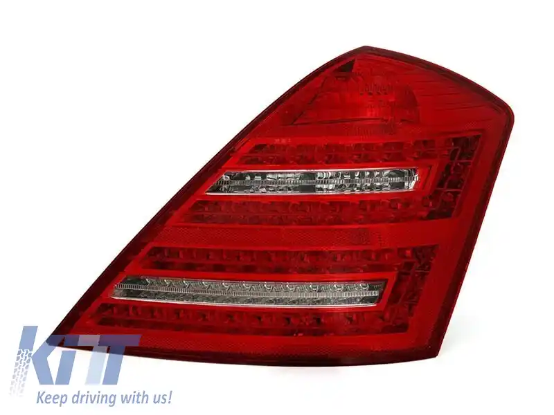 Stopuri LED de tuning potrivite pentru Mercedes S-Class W221 2006-2009 cu semnalizator alb-image-6256791