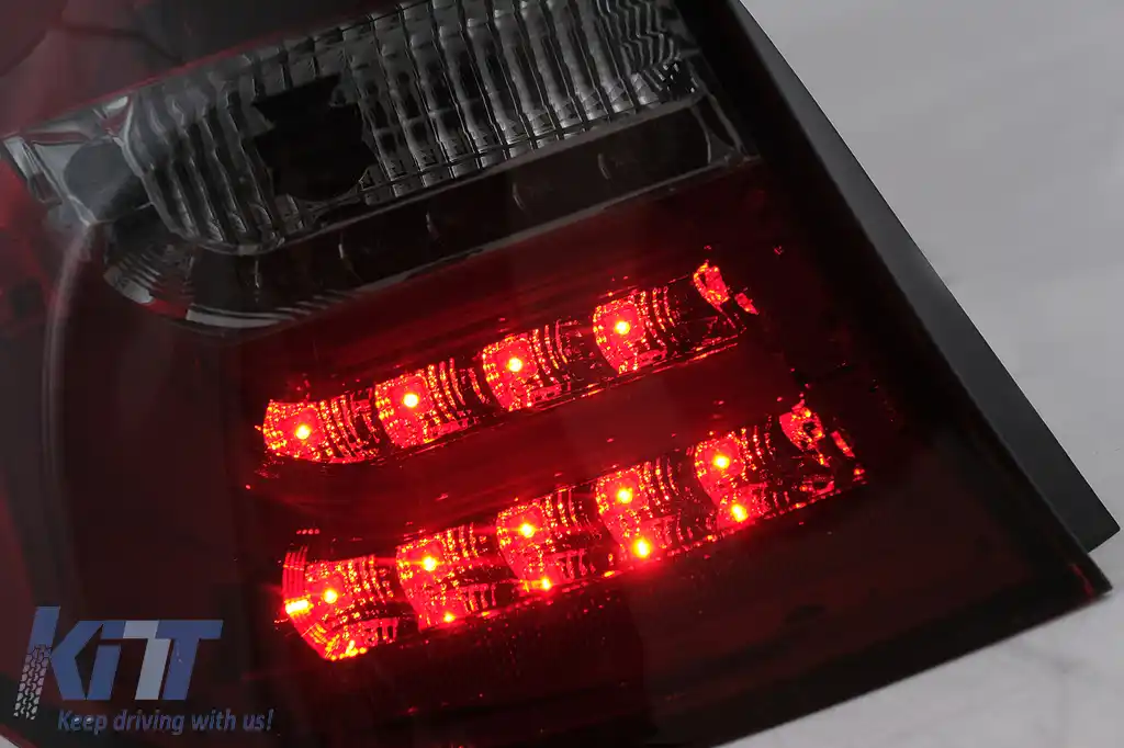 Stopuri LED Light Bar compatibil cu BMW Seria 1 E81 E87 (2004-08.2007) Rosu Fumuriu-image-6100446