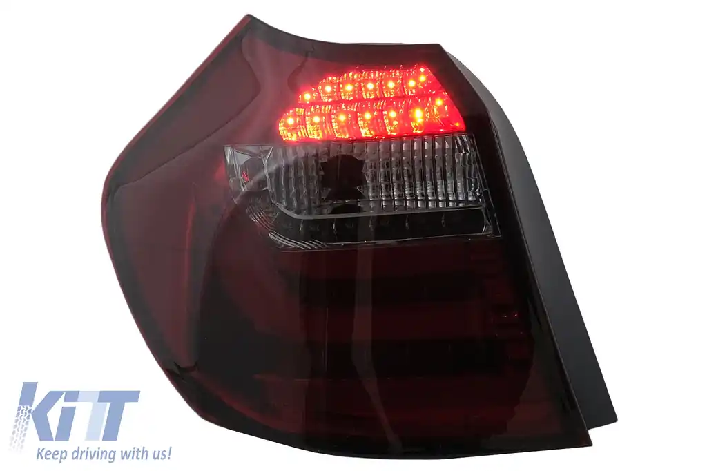 Stopuri LED Light Bar compatibil cu BMW Seria 1 E81 E87 (2004-08.2007) Rosu Fumuriu-image-6100447