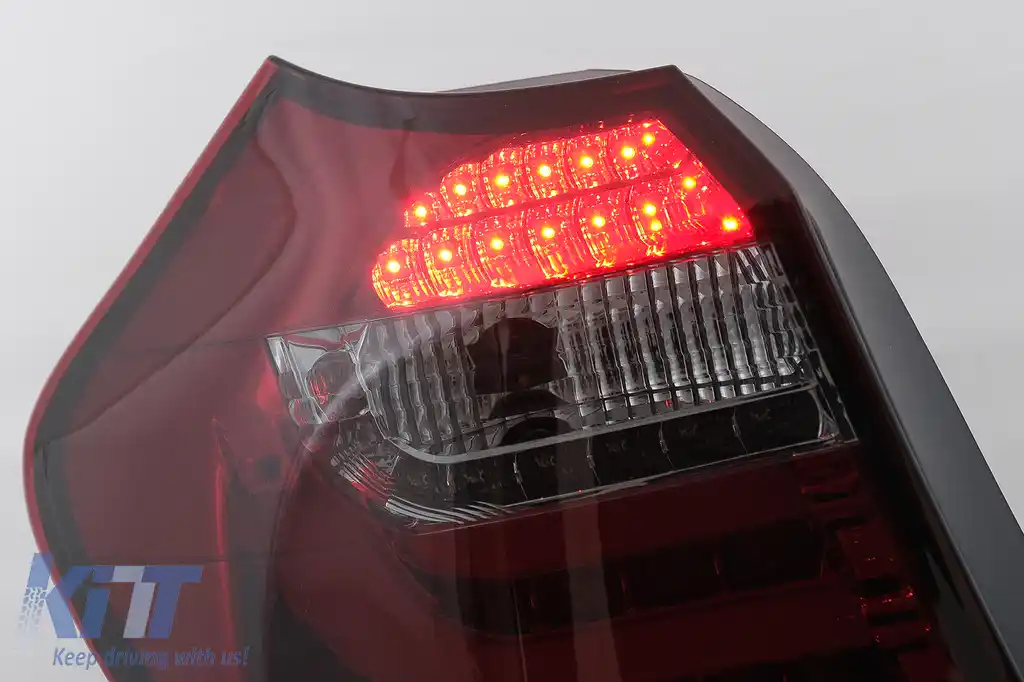 Stopuri LED Light Bar compatibil cu BMW Seria 1 E81 E87 (2004-08.2007) Rosu Fumuriu-image-6100448