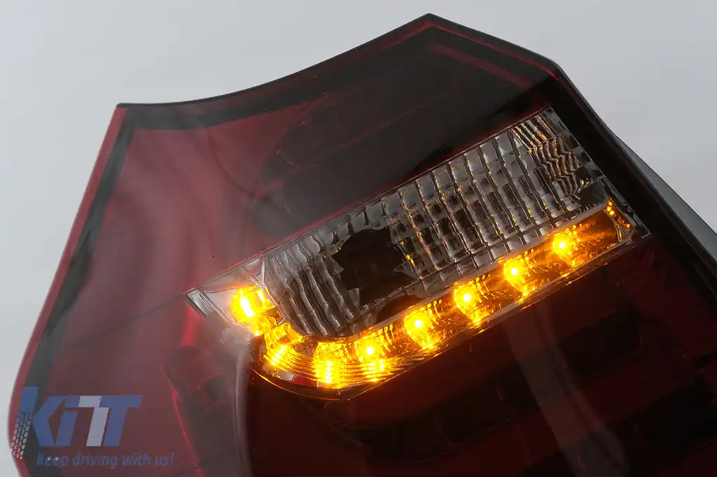 Stopuri LED Light Bar compatibil cu BMW Seria 1 E81 E87 (2004-08.2007) Rosu Fumuriu-image-6100451