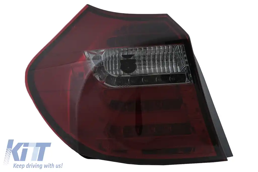 Stopuri LED Light Bar compatibil cu BMW Seria 1 E81 E87 (2004-08.2007) Rosu Fumuriu-image-6100452