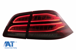 Stopuri LED LightBar compatibil cu Mercedes M-Class W166 (2012-2015) Rosu Clar LHD-image-6075021