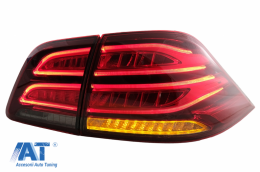 Stopuri LED LightBar compatibil cu Mercedes M-Class W166 (2012-2015) Rosu Clar LHD-image-6075025