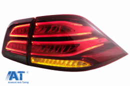 Stopuri LED LightBar compatibil cu Mercedes M-Class W166 (2012-2015) Rosu Clar LHD-image-6075026