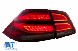 Stopuri LED LightBar compatibil cu Mercedes M-Class W166 (2012-2015) Rosu Clar LHD-image-6075032