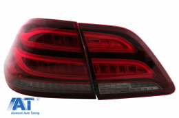 Stopuri LED LightBar compatibil cu Mercedes M-Class W166 (2012-2015) Rosu Clar LHD-image-6075034