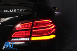 Stopuri LED LightBar compatibil cu Mercedes M-Class W166 (2012-2015) Rosu Clar LHD-image-6085991