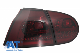 Stopuri LED LITEC compatibil cu VW Golf 5 V (2004-2009) Rosu/Fumuriu Semnal Dinamic Secvential-image-6045760