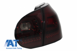 Stopuri LED LITEC compatibil cu VW Golf 5 V (2004-2009) Rosu/Fumuriu Semnal Dinamic Secvential-image-6045762