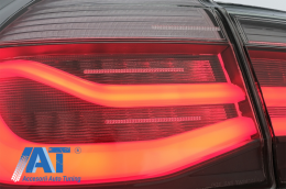 Stopuri LED M Look Black Line compatibil cu BMW Seria 3 F30 (2011-2019) LCI Design cu Semnal Dinamic Secvential-image-6024719
