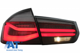 Stopuri LED M Look Black Line compatibil cu BMW Seria 3 F30 (2011-2019) LCI Design cu Semnal Dinamic Secvential-image-6024730