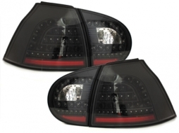 Stopuri LITEC LED compatibil cu VW Golf V 5 03-09 negru-image-64941