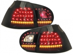 Stopuri LITEC LED compatibil cu VW Golf V 5 03-09 negru/fumuriu-image-64948