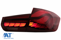 Stopuri OLED compatibil cu BMW Seria 3 F30 (2011-2019) F35 F80 Rosu Clar M4 Design cu Semnal Dinamic Secvential-image-6084393