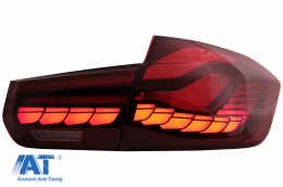 Stopuri OLED compatibil cu BMW Seria 3 F30 (2011-2019) F35 F80 Rosu Clar M4 Design cu Semnal Dinamic Secvential-image-6084394