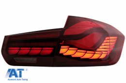 Stopuri OLED compatibil cu BMW Seria 3 F30 (2011-2019) F35 F80 Rosu Clar M4 Design cu Semnal Dinamic Secvential-image-6084396