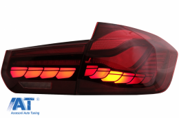 Stopuri OLED compatibil cu BMW Seria 3 F30 (2011-2019) F35 F80 Rosu Clar M4 Design cu Semnal Dinamic Secvential-image-6084397