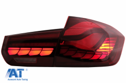 Stopuri OLED compatibil cu BMW Seria 3 F30 (2011-2019) F35 F80 Rosu Clar M4 Design cu Semnal Dinamic Secvential-image-6084398