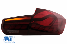 Stopuri OLED compatibil cu BMW Seria 3 F30 (2011-2019) F35 F80 Rosu Clar M4 Design cu Semnal Dinamic Secvential-image-6084401