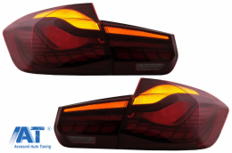 Stopuri OLED compatibil cu BMW Seria 3 F30 (2011-2019) F35 F80 Rosu Clar M4 Design cu Semnal Dinamic Secvential-image-6084403