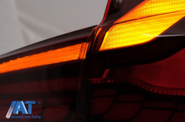 Stopuri OLED compatibil cu BMW Seria 3 F30 (2011-2019) F35 F80 Rosu Clar M4 Design cu Semnal Dinamic Secvential-image-6084404