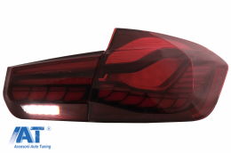 Stopuri OLED compatibil cu BMW Seria 3 F30 (2011-2019) F35 F80 Rosu Clar M4 Design cu Semnal Dinamic Secvential-image-6084409