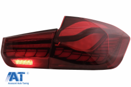 Stopuri OLED compatibil cu BMW Seria 3 F30 (2011-2019) F35 F80 Rosu Clar M4 Design cu Semnal Dinamic Secvential-image-6084410