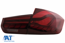 Stopuri OLED compatibil cu BMW Seria 3 F30 (2011-2019) F35 F80 Rosu Clar M4 Design cu Semnal Dinamic Secvential-image-6084411