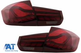 Stopuri OLED compatibil cu BMW Seria 3 F30 (2011-2019) F35 F80 Rosu Clar M4 Design cu Semnal Dinamic Secvential-image-6084412