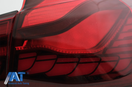 Stopuri OLED compatibil cu BMW Seria 3 F30 (2011-2019) F35 F80 Rosu Clar M4 Design cu Semnal Dinamic Secvential-image-6084413